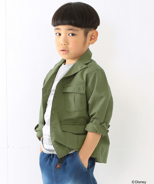 B:MING by BEAMS（ビーミングバイビームス）の「ビーミングライフストア / ミリタリージャケット（ブルゾン・キッズ・オリーブ/ネイビー・120/100/130/110/140/90）」の2枚目の写真