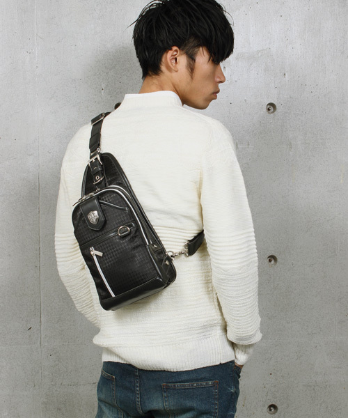 ESSENTIAL GARMENT MEN'S BIGI（エッセンシャルガーメントメンズビギ）の「【渡部篤郎さん着用 メンズクラブ12月号 掲載商品】クルーネックニット/パネルリンクス柄（ニット/セーター・メンズ・カーキ/ホワイト/ネイビー・L/S/M）」の6枚目の写真