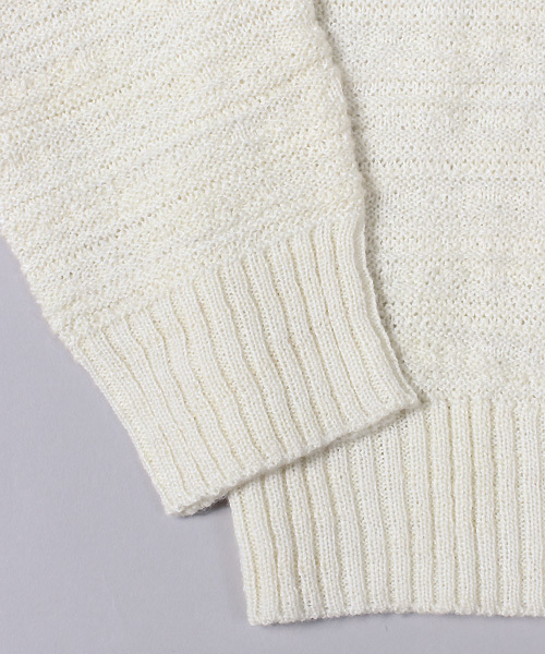 ESSENTIAL GARMENT MEN'S BIGI（エッセンシャルガーメントメンズビギ）の「【渡部篤郎さん着用 メンズクラブ12月号 掲載商品】クルーネックニット/パネルリンクス柄（ニット/セーター・メンズ・カーキ/ホワイト/ネイビー・L/S/M）」の12枚目の写真