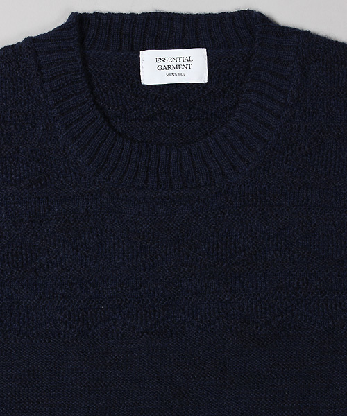 ESSENTIAL GARMENT MEN'S BIGI（エッセンシャルガーメントメンズビギ）の「【渡部篤郎さん着用 メンズクラブ12月号 掲載商品】クルーネックニット/パネルリンクス柄（ニット/セーター・メンズ・カーキ/ホワイト/ネイビー・L/S/M）」の13枚目の写真