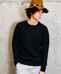 Revo. | Revo. ケーブル編み クルーネックニット(ニット/セーター)