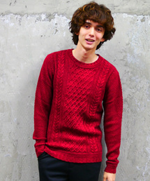 Revo. | Revo. ケーブル編み クルーネック ニット(ニット/セーター)