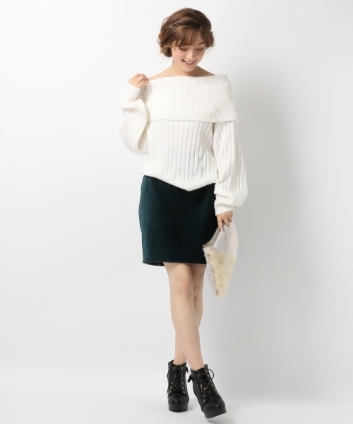 Heather（ヘザー）の「ケープオフショルニット　734970（ニット/セーター・レディース・ホワイト/ベージュ系その他/ブラウン系その他・ONE SIZE）」の13枚目の写真