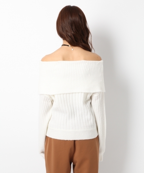 Heather（ヘザー）の「ケープオフショルニット　734970（ニット/セーター・レディース・ホワイト/ベージュ系その他/ブラウン系その他・ONE SIZE）」の9枚目の写真