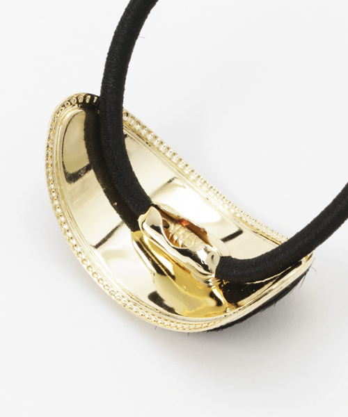 AZUL by moussy（アズールバイマウジー）の「デザイントリムカバーヘアゴム（ヘアゴム・レディース・ブラウン系その他/ブラック/ホワイト系その他・FREE）」の5枚目の写真