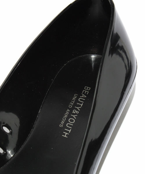 BEAUTY&YOUTH UNITED ARROWS（ビューティーアンドユースユナイテッドアローズ）の「BY ビニール リボンバレエ ◆（レインシューズ・レディース・ブラック/ピンク/ネイビー・5/7/8/6）」の9枚目の写真