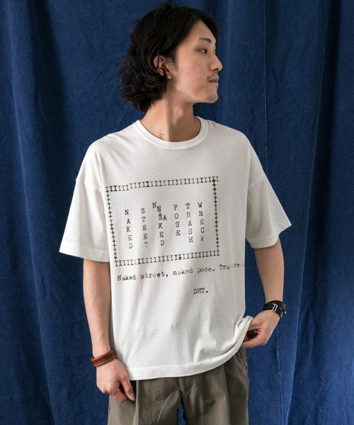 WORK NOT WORK URBAN RESEARCH（ワークノットワークアーバンリサーチ）の「WORK NOT WORK　強撚天竺ビッグプリントTシャツ #3（Tシャツ/カットソー・メンズ・ホワイト・SMALL/LARGE/MEDIUM）」の2枚目の写真