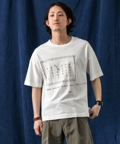 WORK NOT WORK URBAN RESEARCH（ワークノットワークアーバンリサーチ）の「WORK NOT WORK　強撚天竺ビッグプリントTシャツ #3（Tシャツ/カットソー・メンズ・ホワイト・SMALL/LARGE/MEDIUM）」の3枚目の写真