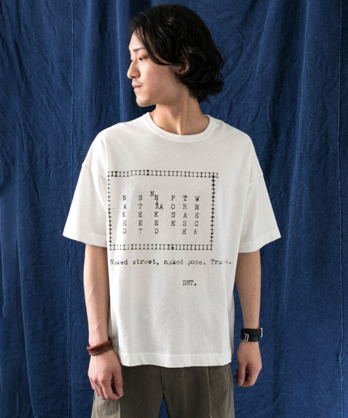 WORK NOT WORK URBAN RESEARCH（ワークノットワークアーバンリサーチ）の「WORK NOT WORK　強撚天竺ビッグプリントTシャツ #3（Tシャツ/カットソー・メンズ・ホワイト・SMALL/LARGE/MEDIUM）」の6枚目の写真