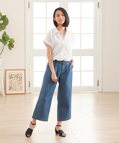 Honeys（ハニーズ）の「レース使いタンクトップ（タンクトップ・レディース・オフホワイト/ブラック/ネイビー/ピンク/グリーン/モカ・M/L）」の11枚目の写真