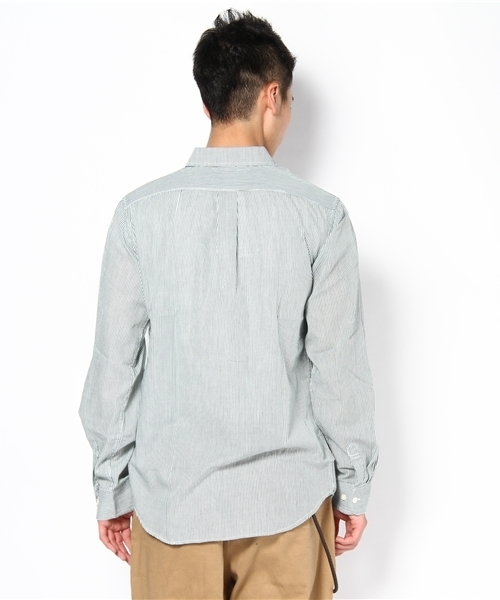WEGO（ウィゴー）の「ストライプLSシャツ（シャツ/ブラウス・メンズ・ダークグレー/グリーン/ネイビー・MEDIUM/LARGE）」の5枚目の写真