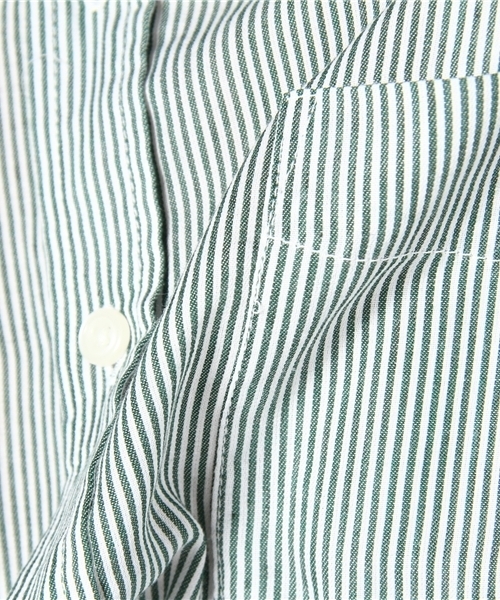 WEGO（ウィゴー）の「ストライプLSシャツ（シャツ/ブラウス・メンズ・ダークグレー/グリーン/ネイビー・MEDIUM/LARGE）」の9枚目の写真