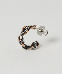 ピアス/ツイスト×ツイスト/シルバー×カッパー