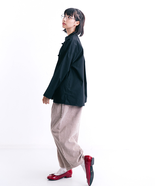 MERLOT（メルロー）の「チャイナボタン長袖シャツ1056（シャツ/ブラウス・レディース・オフホワイト/ブラック/キャメル/ワイン・FREE）」の11枚目の写真