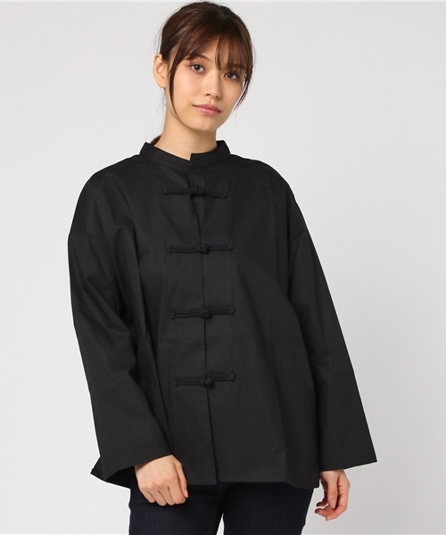 MERLOT（メルロー）の「チャイナボタン長袖シャツ1056（シャツ/ブラウス・レディース・オフホワイト/ブラック/キャメル/ワイン・FREE）」の17枚目の写真