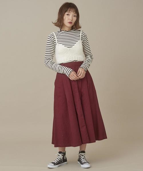 Another Edition（アナザーエディション）の「タックマキシスカート（スカート・レディース・ベージュ/ワインレッド・FREE）」の16枚目の写真
