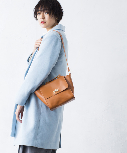 WEGO（ウィゴー）の「WEGO/BIGカラーダブルチェスターコート（チェスターコート・レディース・ネイビー/ライトグレー/キャメル/ライトピンク/サックスブルー/ブラウン・LARGE/MEDIUM）」の4枚目の写真