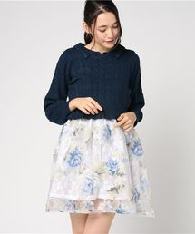 axes femme POETIQUE | ニットプルオーバー×キャミワンピースセット(ワンピース)