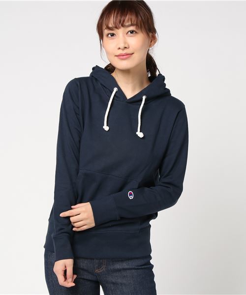 Champion(チャンピオン)の「チャンピオン フーデッド スウェットシャツ CW-K108(パーカー・レディース・クリーム/グレー/ネイビー・M/L/LL/S)」の1枚目の写真
