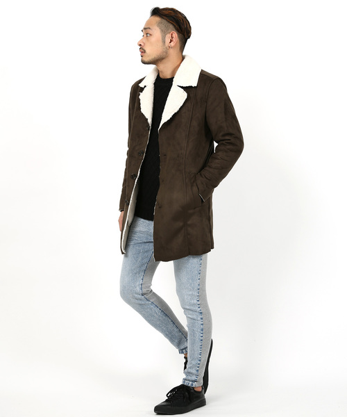 Rocky Monroe(ロッキーモンロー)の「フェイクムートンランチコート(ムートンコート・メンズ・ベージュ/カーキ/キャメル・L/M)」の21枚目の写真