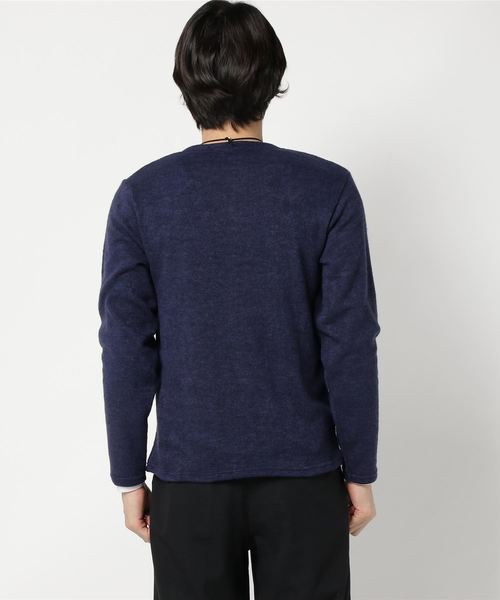 WEGO（ウィゴー）の「WEGO/アクセ付き無地ニットソー（Tシャツ/カットソー・メンズ・ブラック/ネイビー/ブラウン/グレー・SMALL/MEDIUM/LARGE）」の15枚目の写真