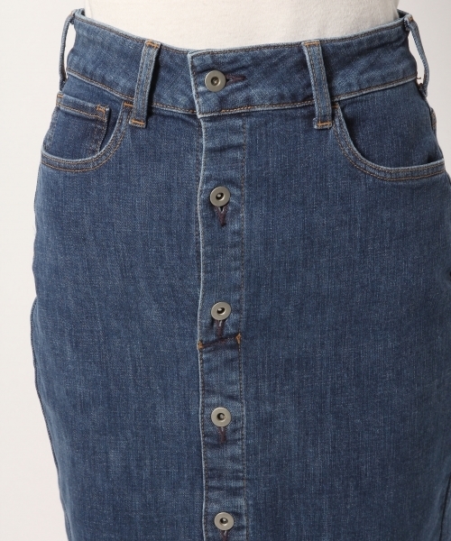GLOBAL WORK（グローバルワーク）の「デニムマエボタンスカート/782833（デニムスカート・レディース・ブルー/ネイビー・LARGE/MEDIUM）」の9枚目の写真