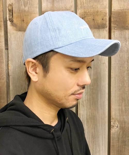 THRASHER（スラッシャー）の「【 THRASHER × Mark Gonzales / スラッシャー×マークゴンザレス 】 コラボ ロー キャップ / LOW CAP（キャップ・メンズ・ライトブルー/ネイビー/インディゴブルー/ホワイト/ブラック・FREE）」の3枚目の写真