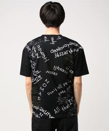 ノゾミイシグロ 総柄 英字 プリント ファーTシャツ　Fサイズ ノゾミイシグロ 総柄 英字 プリント ファーTシャツ Fサイズ