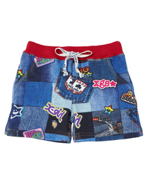 X-girl Stages | “DENIM-PATCHWORK”  SWEAT  HALF  PANT (12M～3T)(その他パンツ)