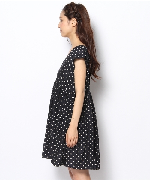 Kastane（カスタネ）の「【Kastane】半袖ギャザーminiOP（ワンピース・レディース・ラベンダー/グリーン/ネイビー・FREE）」の11枚目の写真