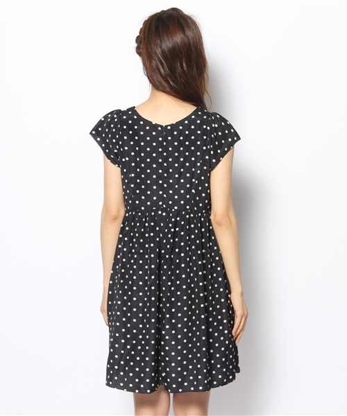 Kastane（カスタネ）の「【Kastane】半袖ギャザーminiOP（ワンピース・レディース・ラベンダー/グリーン/ネイビー・FREE）」の13枚目の写真