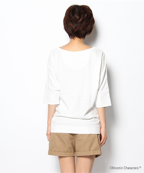 MELROSE claire(メルローズ クレール)の「ムーミンTシャツ The rainy day/Fishing(Tシャツ/カットソー・レディース・オフホワイト/ベージュ・FREE)」の9枚目の写真