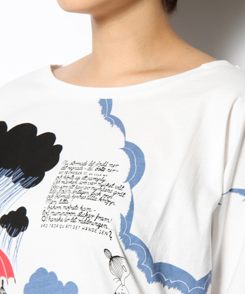 MELROSE claire(メルローズ クレール)の「ムーミンTシャツ The rainy day/Fishing(Tシャツ/カットソー・レディース・オフホワイト/ベージュ・FREE)」の14枚目の写真