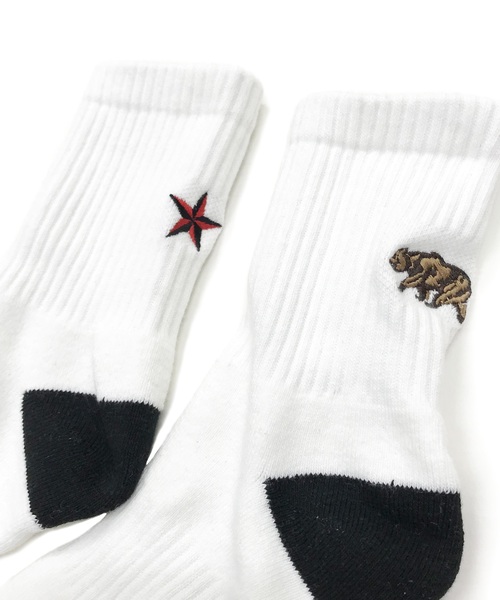 EVENFLOW(イーブンフロー)の「evenflow イーブンフロウ/ CALIFORNIA SOCKS アソートソックス EFD-901(ソックス/靴下・メンズ・ホワイト・FREE)」の9枚目の写真