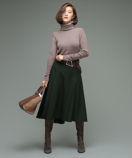 RIVE DROITE（リヴドロワ）の「ウォッシャブルウールタートルニット（ニット/セーター・レディース・オフホワイト/ブラック/モカ/レッド/ベージュ/グリーン/ローズ/ライトグレー・FREE）」の11枚目の写真