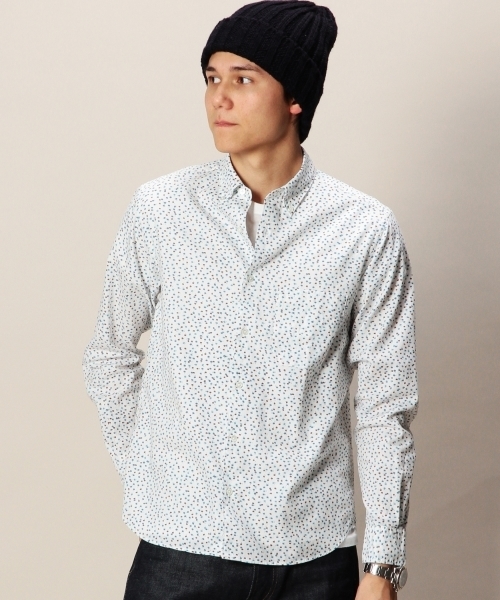 BEAUTY&YOUTH UNITED ARROWS（ビューティーアンドユースユナイテッドアローズ）の「BY ビエラ フラワープリント ボタンダウンシャツ◆§（シャツ/ブラウス・メンズ・オフホワイト/ネイビー・X-SMALL/LARGE/X-LARGE/SMALL/MEDIUM）」の2枚目の写真