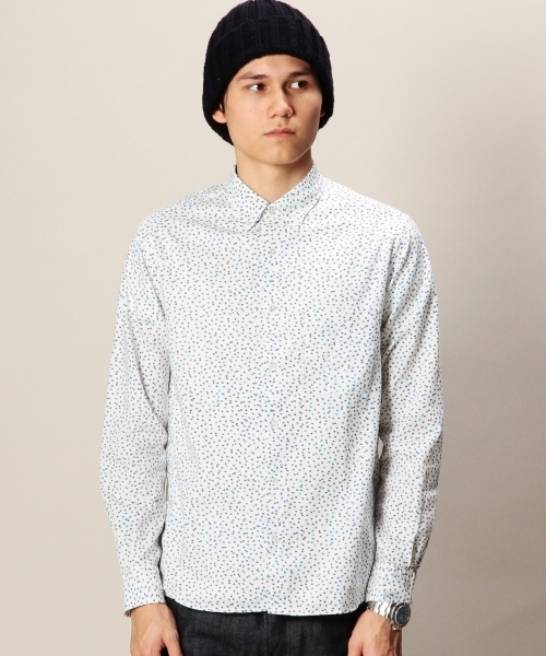 BEAUTY&YOUTH UNITED ARROWS（ビューティーアンドユースユナイテッドアローズ）の「BY ビエラ フラワープリント ボタンダウンシャツ◆§（シャツ/ブラウス・メンズ・オフホワイト/ネイビー・X-SMALL/LARGE/X-LARGE/SMALL/MEDIUM）」の3枚目の写真