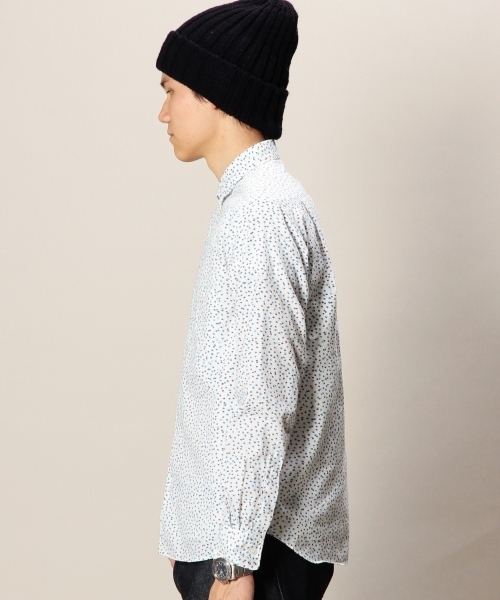 BEAUTY&YOUTH UNITED ARROWS（ビューティーアンドユースユナイテッドアローズ）の「BY ビエラ フラワープリント ボタンダウンシャツ◆§（シャツ/ブラウス・メンズ・オフホワイト/ネイビー・X-SMALL/LARGE/X-LARGE/SMALL/MEDIUM）」の4枚目の写真