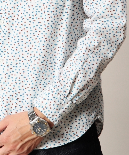 BEAUTY&YOUTH UNITED ARROWS（ビューティーアンドユースユナイテッドアローズ）の「BY ビエラ フラワープリント ボタンダウンシャツ◆§（シャツ/ブラウス・メンズ・オフホワイト/ネイビー・X-SMALL/LARGE/X-LARGE/SMALL/MEDIUM）」の7枚目の写真