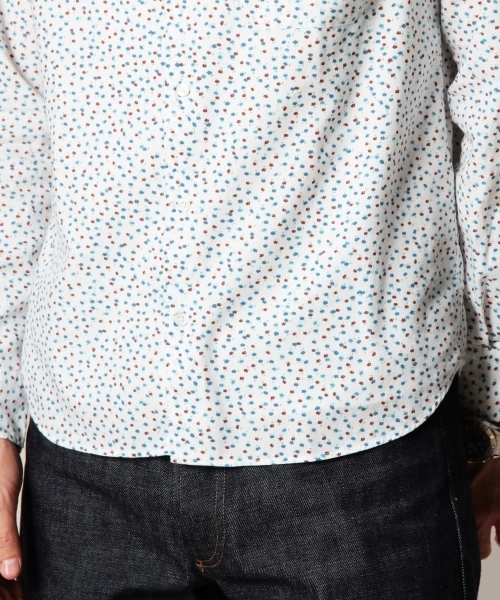 BEAUTY&YOUTH UNITED ARROWS（ビューティーアンドユースユナイテッドアローズ）の「BY ビエラ フラワープリント ボタンダウンシャツ◆§（シャツ/ブラウス・メンズ・オフホワイト/ネイビー・X-SMALL/LARGE/X-LARGE/SMALL/MEDIUM）」の8枚目の写真