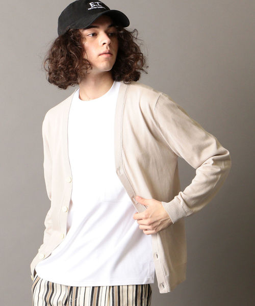 SHIPS JET BLUE（シップスジェットブルー）の「SHIPS JET BLUE: 《洗える》 アイスコットン ニットカーディガン（カーディガン/ボレロ・メンズ・ナチュラル/グリーン/ネイビー/オレンジ・X-SMALL/SMALL/MEDIUM/LARGE）」の17枚目の写真