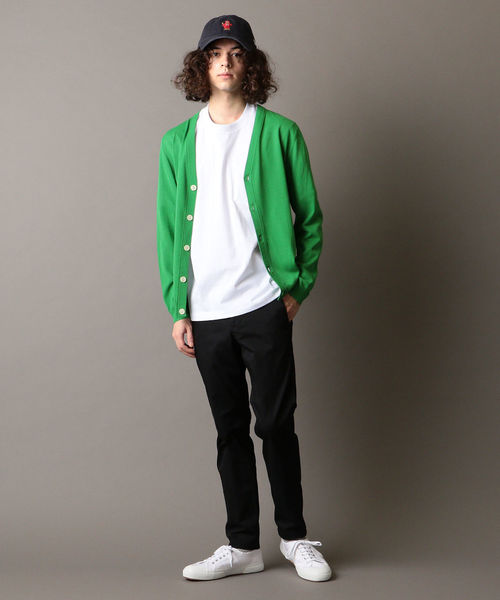 SHIPS JET BLUE（シップスジェットブルー）の「SHIPS JET BLUE: 《洗える》 アイスコットン ニットカーディガン（カーディガン/ボレロ・メンズ・ナチュラル/グリーン/ネイビー/オレンジ・X-SMALL/SMALL/MEDIUM/LARGE）」の15枚目の写真