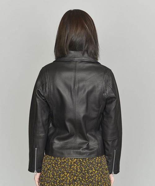 BEAUTY&YOUTH UNITED ARROWS(ビューティーアンドユースユナイテッドアローズ)の「BY シープレザーダブルライダースジャケット◆(ライダースジャケット・レディース・ブラック・MEDIUM/SMALL)」の7枚目の写真