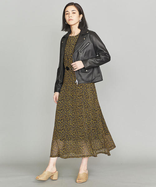 BEAUTY&YOUTH UNITED ARROWS(ビューティーアンドユースユナイテッドアローズ)の「BY シープレザーダブルライダースジャケット◆(ライダースジャケット・レディース・ブラック・MEDIUM/SMALL)」の10枚目の写真