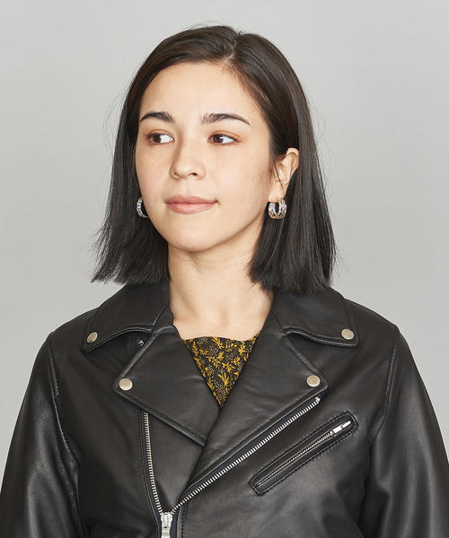 BEAUTY&YOUTH UNITED ARROWS(ビューティーアンドユースユナイテッドアローズ)の「BY シープレザーダブルライダースジャケット◆(ライダースジャケット・レディース・ブラック・MEDIUM/SMALL)」の11枚目の写真