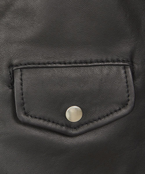 BEAUTY&YOUTH UNITED ARROWS(ビューティーアンドユースユナイテッドアローズ)の「BY シープレザーダブルライダースジャケット◆(ライダースジャケット・レディース・ブラック・MEDIUM/SMALL)」の5枚目の写真