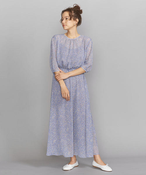 UNITED ARROWS 六本木ヒルズ店限定 フラワー ギャザーワンピース