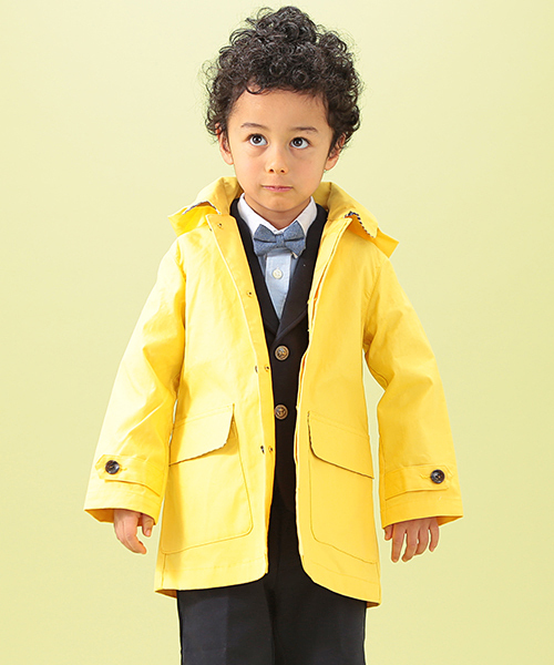 B:MING by BEAMS（ビーミングバイビームス）の「○ビーミング by ビームス / ステンカラーコート（ステンカラーコート・キッズ・イエロー/ネイビー・110/130/120/100）」の2枚目の写真
