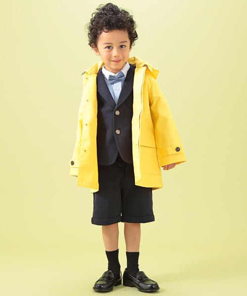 B:MING by BEAMS（ビーミングバイビームス）の「○ビーミング by ビームス / ステンカラーコート（ステンカラーコート・キッズ・イエロー/ネイビー・110/130/120/100）」の4枚目の写真