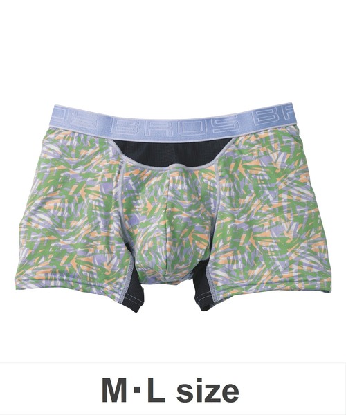 BROS by WACOALMEN（ブロスバイワコールメン）の「「ダブルエアスルータイプ」　ボクサーパンツ（ボクサーパンツ・メンズ・ブラック/サックスブルー/グリーン/レッド/エメラルド/ブラウン/グレー/ワインレッド/スモークピンク/ブルー/ネイビー/オレンジ/オリーブ/グレイッシュブルー/ベージュ/ライトブラウン/ライトグレー・M/L）」の9枚目の写真